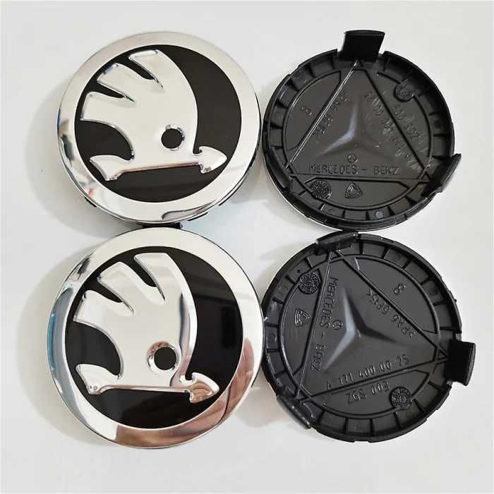 set 4 capace jante aliaj 75mm pentru jante originale mercedes