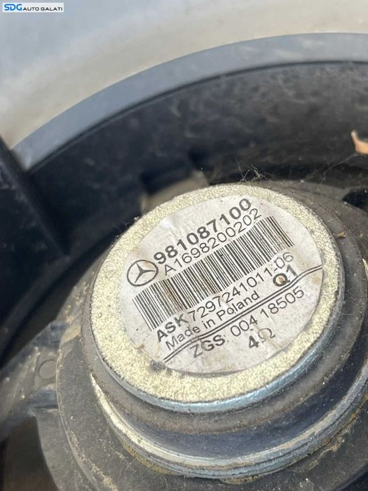 Boxa Difuzor de pe Usa Portiera Fata Stanga Dreapta Mercedes W169 Clasa A Class A160 A180 A200 2.0 CDI 2005 - 2012 Cod 981087100 [C5877]