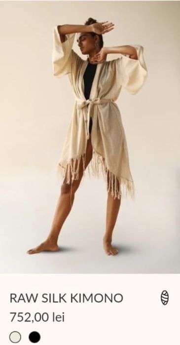 FARA raw silk kimono