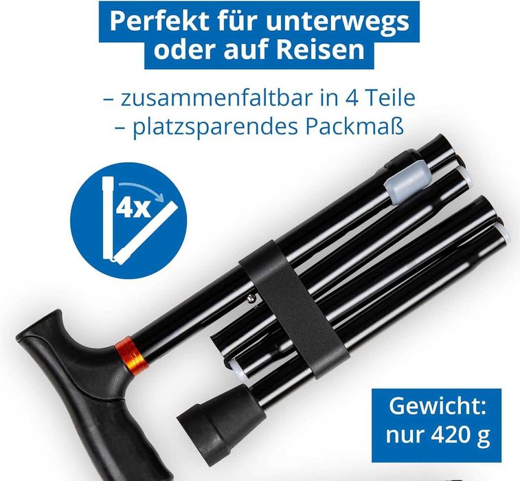 Сгъваем бастун Weinberger Телескопичен бастун регулируем неплъзгащ се