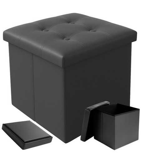 Табуретка 3в1 тайник, стол, и домашна стълба - сиво или черно