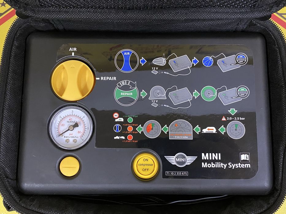 Compresor umflat +spuma reparatie roti Kit pana Mini tyre mobility kit