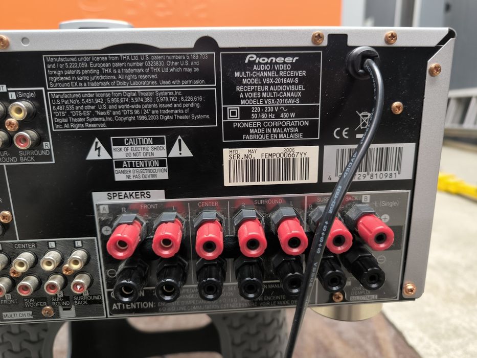 Pioneer vsx 2016  7.1 channel