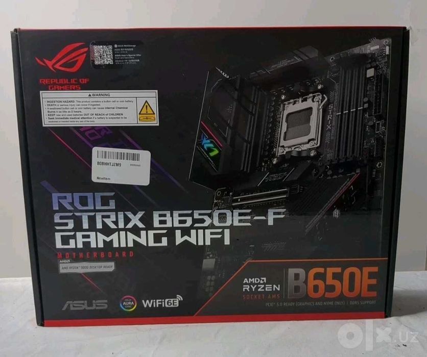 ASUS ROG Strix B650E-F Gaming WiFi AMD B650 AM5 ATX Motherboard