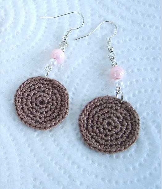 Обеци, бежови уникат, спортно елегантни