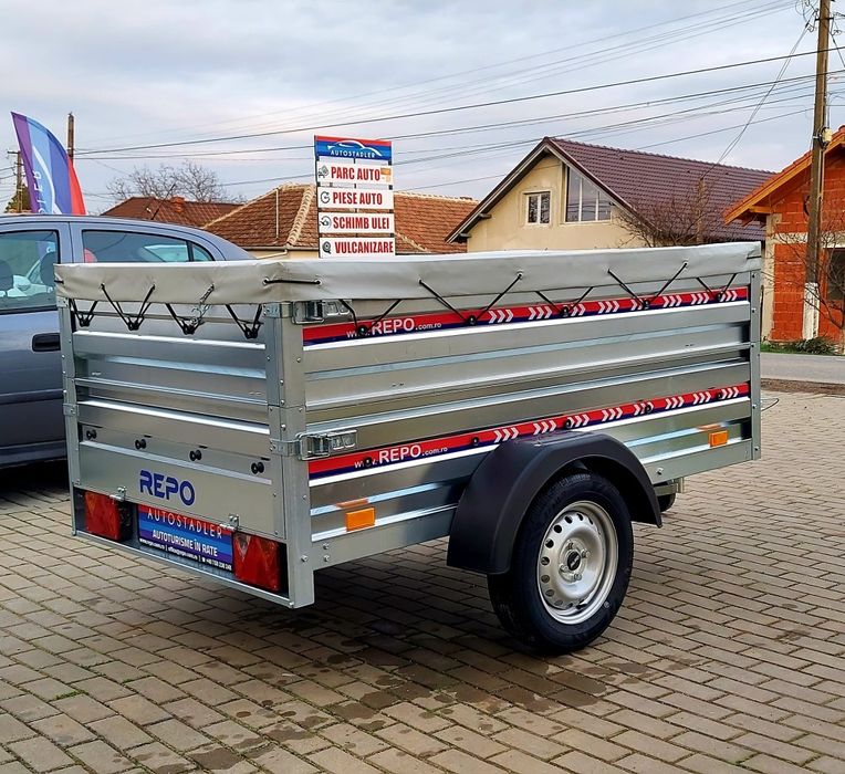 Remorca Repo RRS Obloane duble și prelată 750 kg