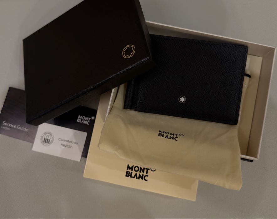 Montblanc черен кожен портфейл