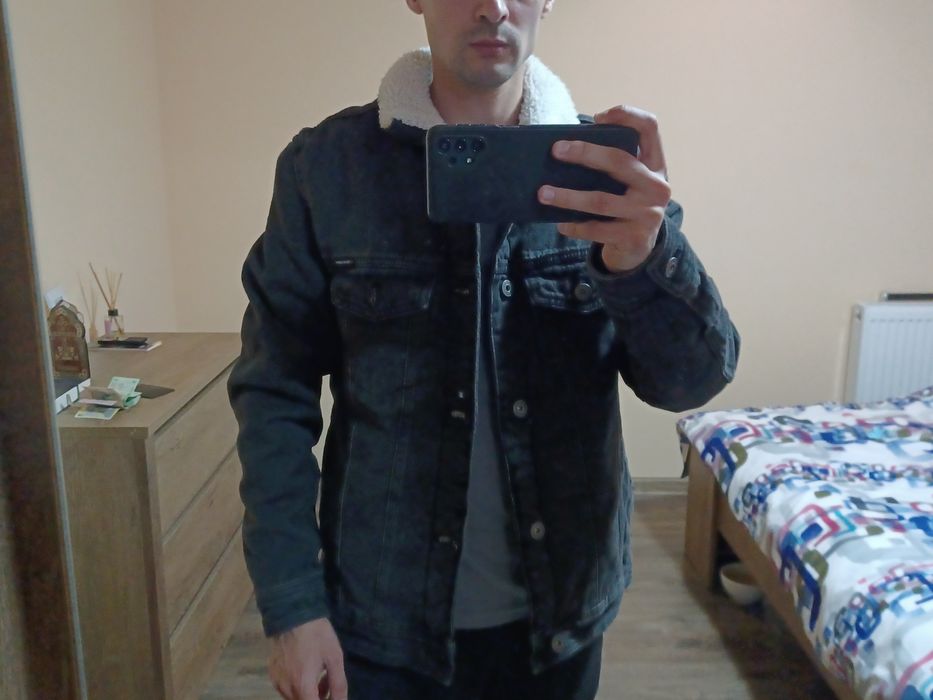 Geaca Cropp Denim imblanita noua, XS