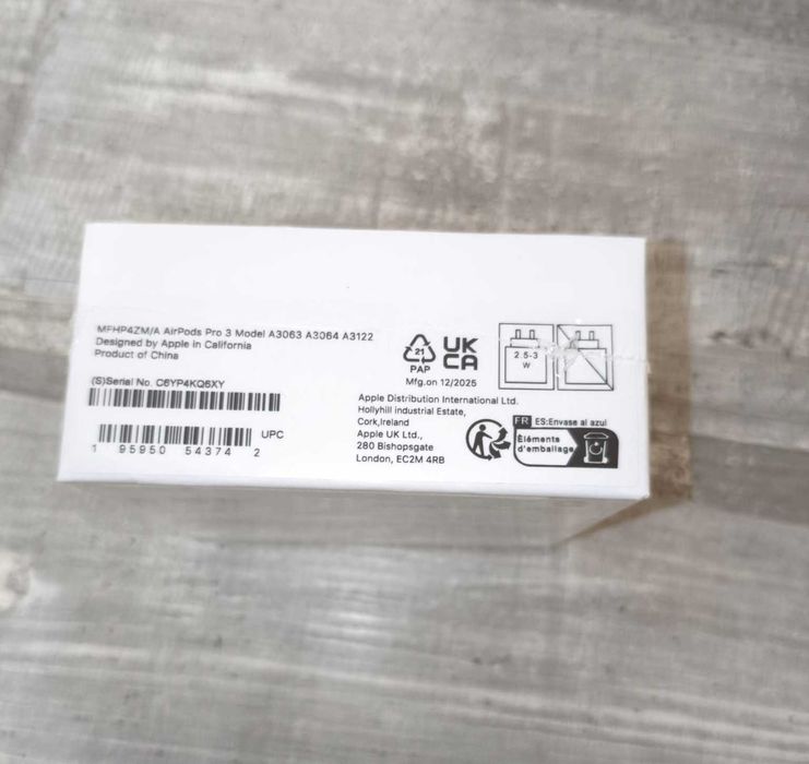 Airpods pro 3 noi, sigilate, albe, ANC real