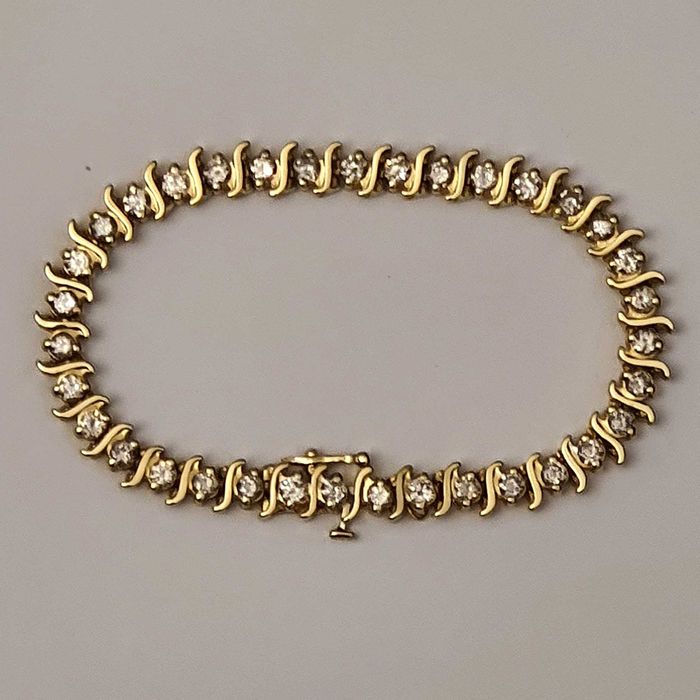 bratara tennis aur 14k cu 6ct diamante naturale