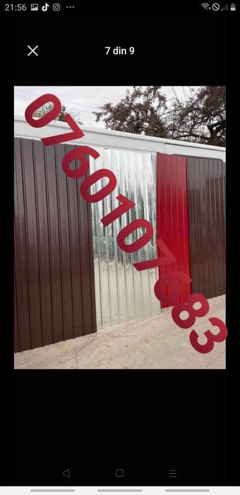 Tablă cutata colorată