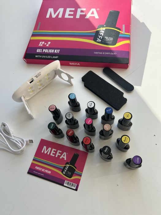 Set oja semipermanenta 14 oje gel cu lampa UV