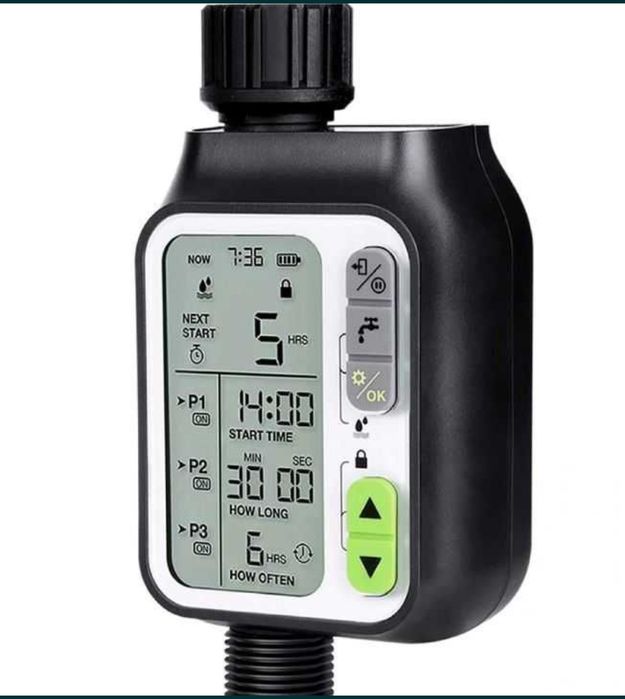 Programator pentru irigare/udare, Vaxiuja, IPX5 rezistent la apa, LCD,