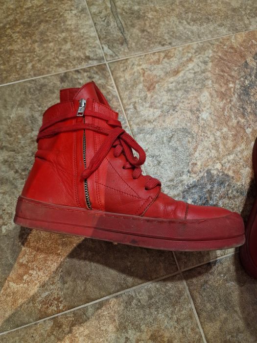 Естествена кожа кецове с цип и връзки