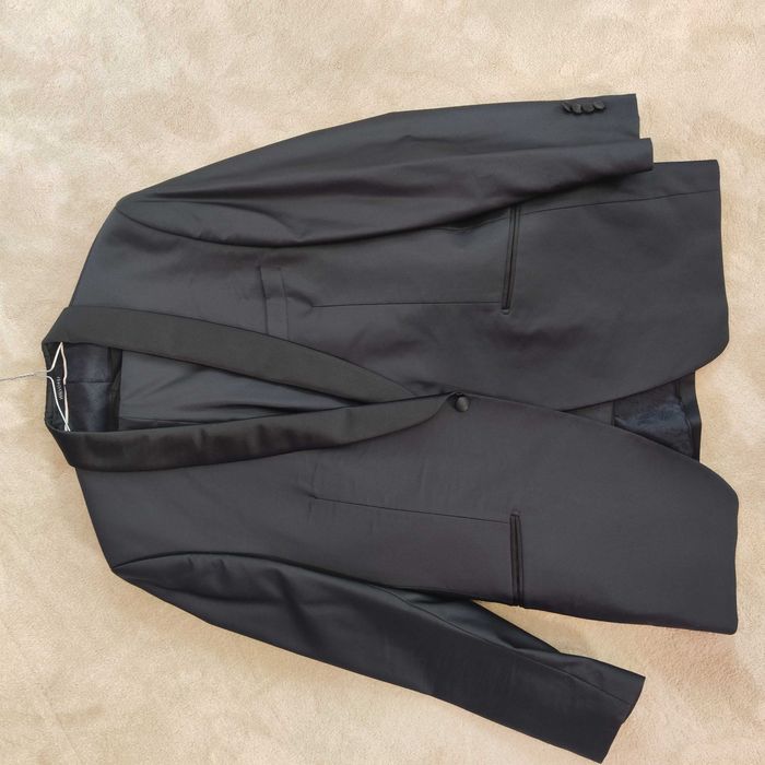 Costum de nuntă/botez bărbati negru cu vesta