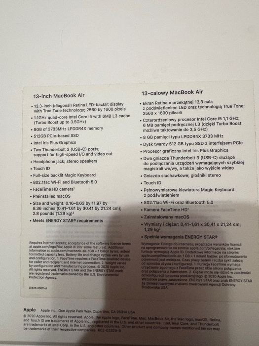 Macbook Air 13 512 GB