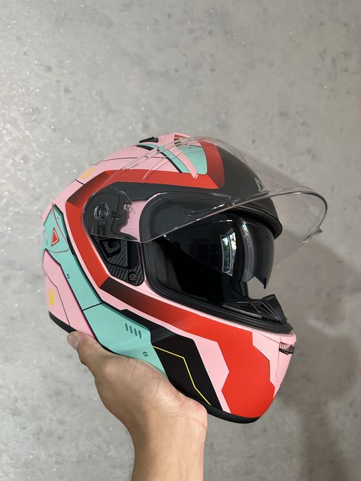 Шлем для девушек розовый shlem moto