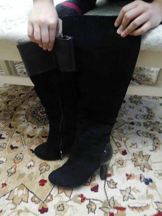 Зимние сапоги-ботфорды