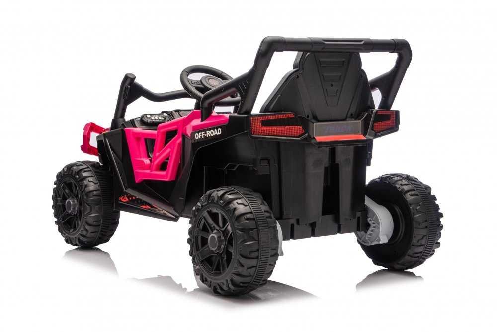 Masinuta electrica Nichiduta Off Road UTV Rose Red cu telecomanda 2.4G,acumulator 12V4.5Ah,doua motoarex35W,slow start,roti robuste cu rulment