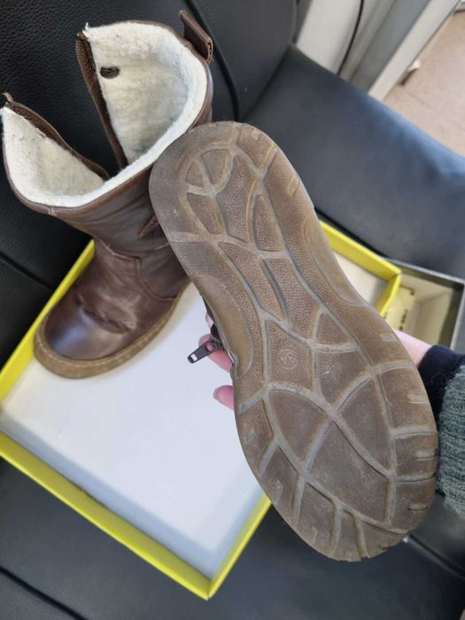 Детски ботуши от естествена кожа