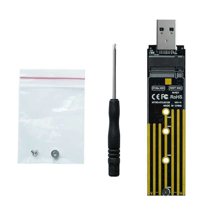 Adaptor SSD dual protocol M.2 NVMe / M.2 NGFF la USB 3.0 pt PC, laptop
