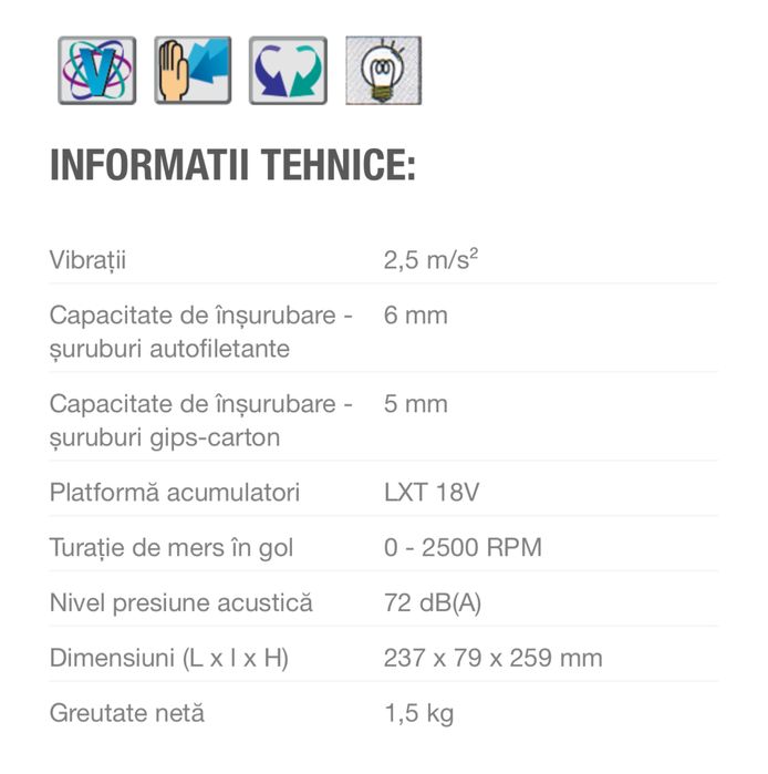 Masina de insurubat pt rigips Makita DFS251z