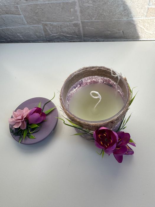 Декоративна свещ за дома, ръчна изработка