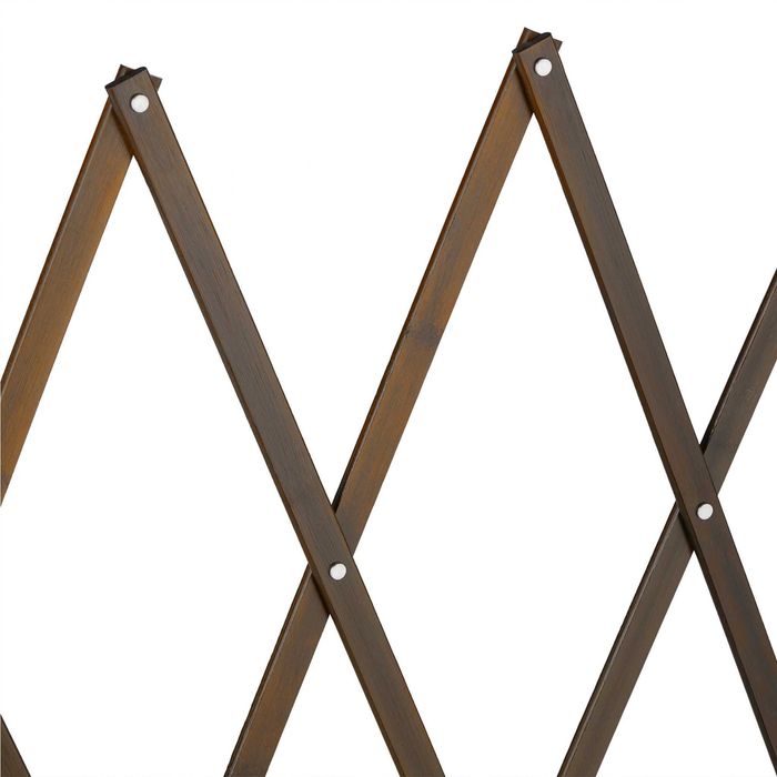 Poarta de siguranta extensibila animale de companie bambus 100x130 cm