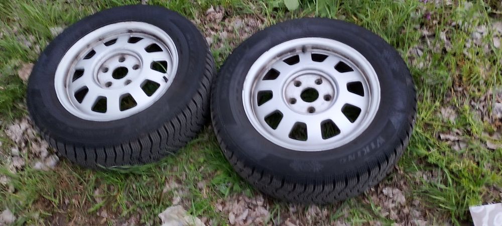 4бр. Зимни гуми 195/65 R15 Viking (DOT 23) + ОРИГИНАЛНИ КОВАНИ Джанти 5х112 за VW/Audi/Skoda