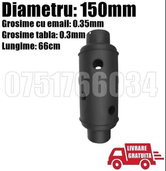 Recuperator Burlan Caldura Soba Semineu 150 mm LivratGRATUIT BH