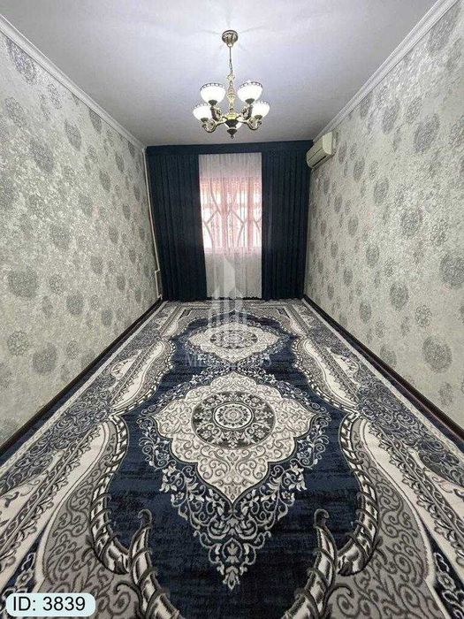 6 mikr alpomish tarafda 3 xona tayyor kvartira sotiladi №3839