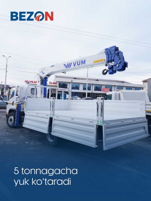 Сотувда мавжуд! Кран-манипуляторли бортли платформа FAW Tiger V (5 т)