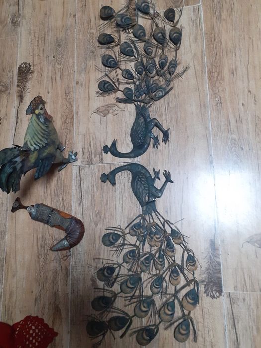 Метална  декорация  за  градина.Голям  ратанов   кош