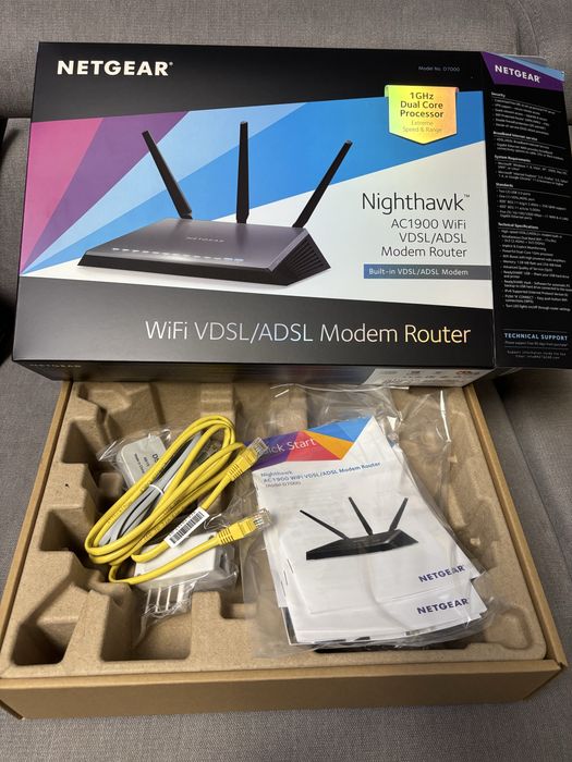 Modem Router WiFi Netgear Nighthawk D7000 AC1900 - Gigabit, Dual-Band