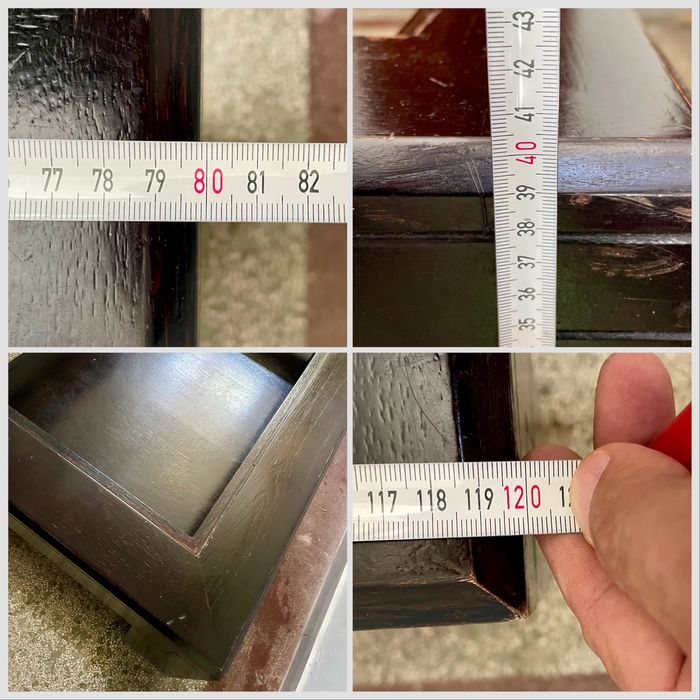 Masa lemn masiv 45kg, vintage, cafea, proiect