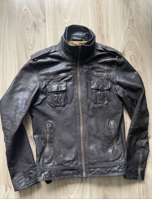 SUPERDRY RYAN Lth jacket/мъжко кожено(естествена) яке М/L