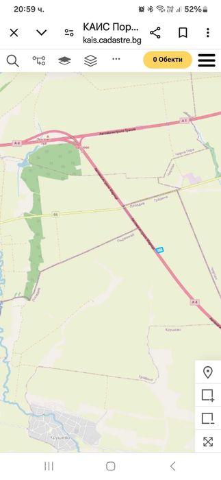 Земя с 90 метра лице на  автомагистрала марица 10.5 дка