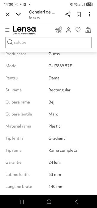 Ochelari de soare bej Guess - originali