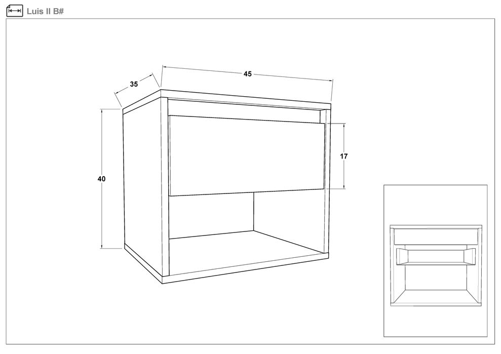Комплект нощни шкафчета, 2 бр