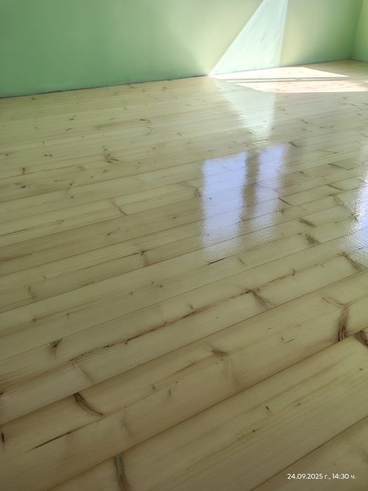 Циклене на паркет и дюшем