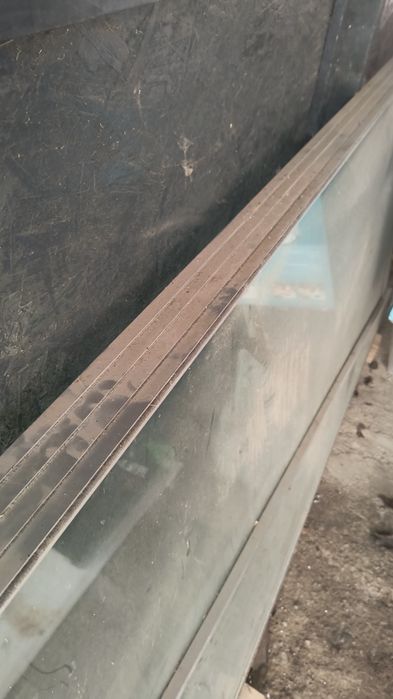 Set 4 uși sticlă + aluminiu cu mecanism pentru șină
