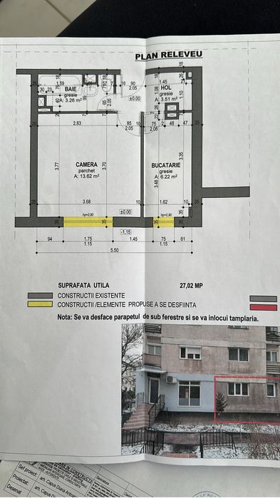 Apartament cu o camera Tip D