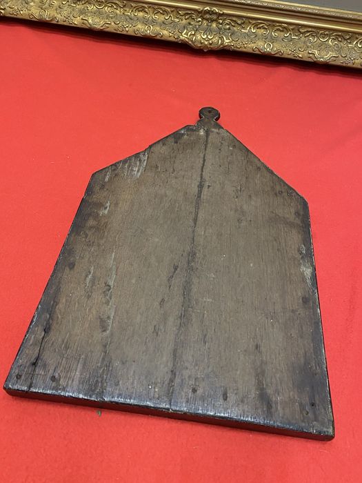 Религиозен панел икона Богородица Франция 19 век дърво