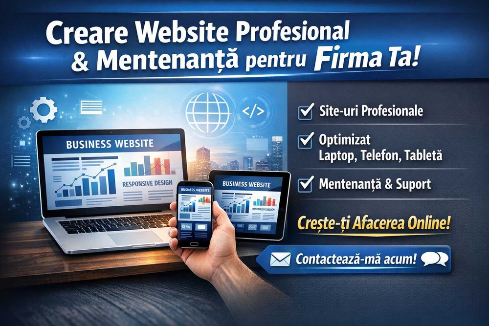 Website pentru Firma - Profesional, Optimizat & SEO | Site afaceri