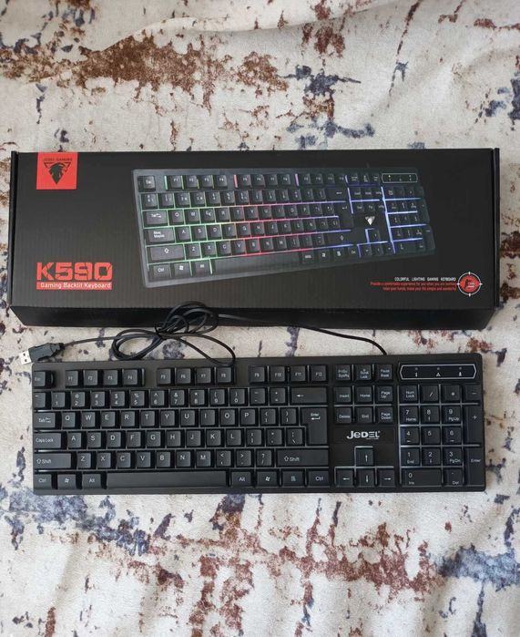 ТОП ЦЕНА!! Светеща Геймърска Клавиатура JEDEL K590 ,Гейминг Клавиатура