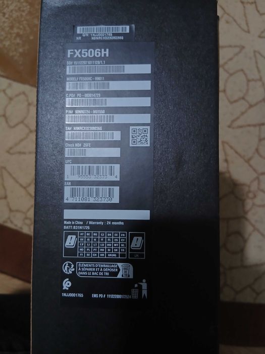 Laptop Asus gaming tuf15