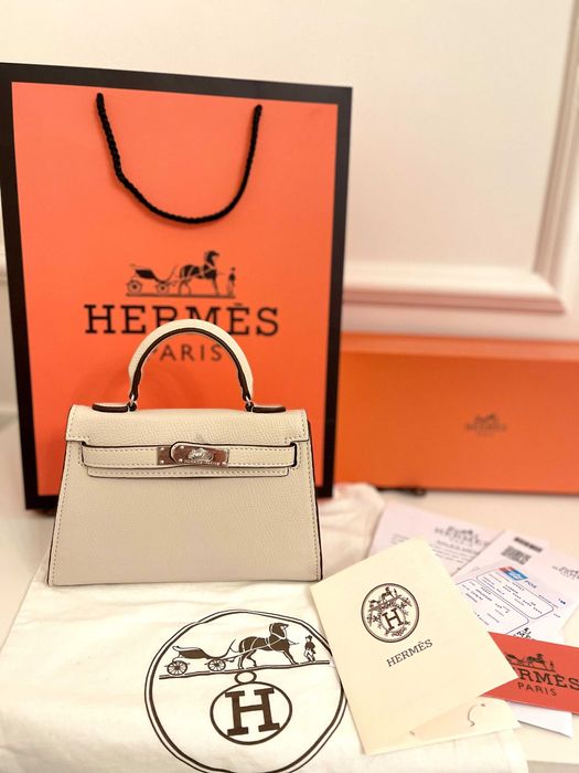 Geantă/Poșetă Hermes Kelly Epsom Bej 19x13x7