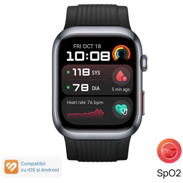 Smartwatch Huawei Watch D2, Black aluminum