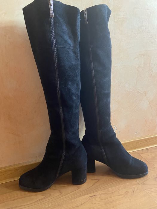 Сапоги замшевые плотностью натурален