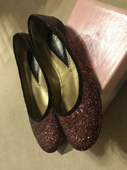 Balerini glitter, căptușeala piele sintetica, mărimea 37